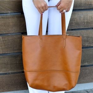 Jcrew leather downing tote